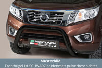 Frontbügel Edelstahl schwarz für Nissan Navara D231 ab 2016 76mm mit Gutachten