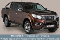 Frontbügel Edelstahl schwarz für Nissan Navara D231 ab 2016 76mm mit Gutachten