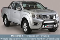 Frontbügel Edelstahl schwarz für Nissan Navara D231 ab 2016 76mm mit Gutachten