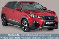 Frontbügel Edelstahl schwarz für Peugeot 3008 ab 2018 63mm m. mit Gutachten