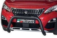 Frontbügel Edelstahl schwarz für Peugeot 3008 ab 2018 76mm m. mit Gutachten