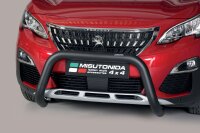 Frontbügel Edelstahl schwarz für Peugeot 3008 ab 2018 76mm m. mit Gutachten
