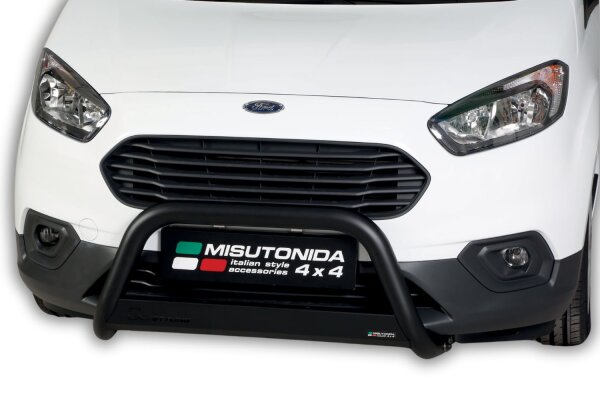 Frontbügel Edelstahl schwarz für Ford Transit Courier / Tournier ab 2018 Ø63mm mit Gutachten
