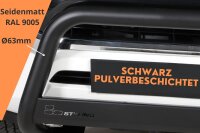 Frontbügel Edelstahl schwarz für Ford Transit Courier / Tournier ab 2018 Ø63mm mit Gutachten