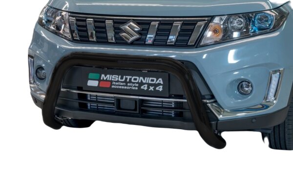 Frontbügel Edelstahl schwarz für Suzuki Vitara ab 2019 76mm