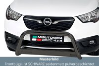 Frontbügel Edelstahl schwarz für Opel Crossland X ab 2017 63mm