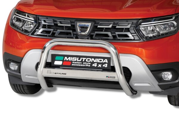 Frontbügel Edelstahl für Dacia Duster II ab 2021 - 63mm mit Gutachten Frontschutzbügel