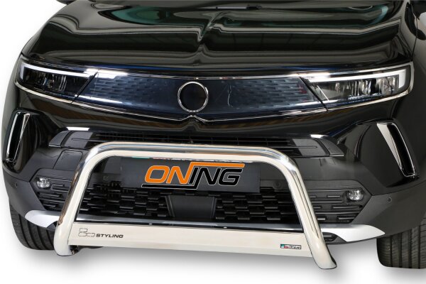 Frontbügel Edelstahl für Opel Mokka 2021- 63mm Frontschutzbügel Gutachten