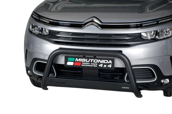 Frontbügel Edelstahl schwarz für Citroen C5 Aircross 2019- 63mm