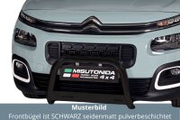 Frontbügel Edelstahl schwarz für Citroen Berlingo 2018- 63mm