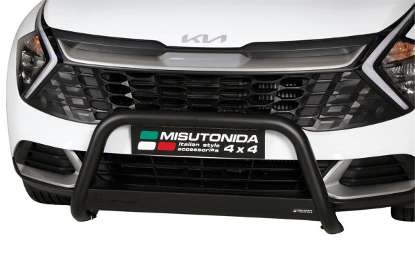 Frontbügel Edelstahl schwarz für Kia Sportage 2022- 63mm mit Gutachten