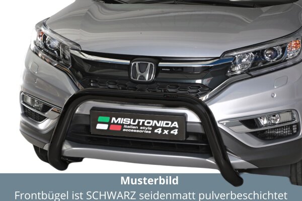 Frontbügel Edelstahl schwarz für Honda CR-V 2016 - 2018 76mm mit Gutachten