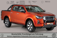 Frontbügel Edelstahl schwarz für Isuzu D-Max 2020 - 63mm mit EG Gutachten