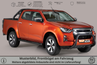 Frontbügel Edelstahl schwarz für Isuzu D-Max 2020 - 76mm