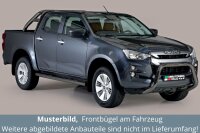 Frontbügel Edelstahl schwarz für Isuzu D-Max 2020 - 76mm