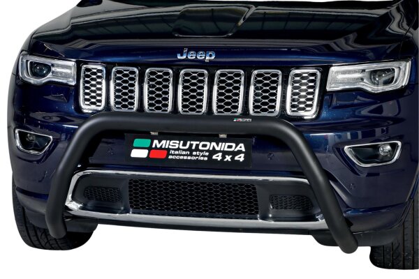 Frontbügel Edelstahl schwarz für Jeep Grand Cherokee WK2 Bj.2014- Ø76mm