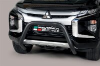 Frontbügel Edelstahl schwarz für Mitsubishi L200 2019 - 76mm mit Gutachten