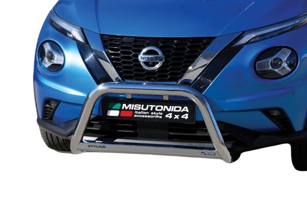 Frontbügel Edelstahl für Nissan Juke 2 ab 2020 - 63mm mit Gutachten Frontschutzbügel