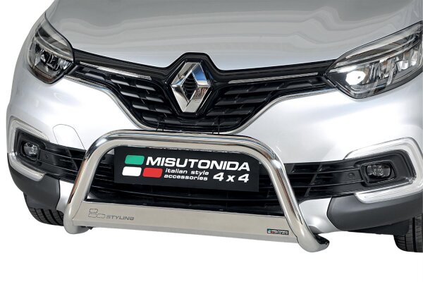 Frontbügel Edelstahl für Renault Captur 2018 - 63mm Frontschutzbügel