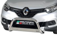 Frontbügel Edelstahl für Renault Captur 2018 - 63mm Frontschutzbügel