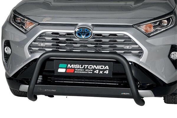 Frontbügel Edelstahl schwarz für Toyota Rav 4 inkl Hybrid 2019- 63mm