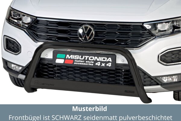 Frontbügel Edelstahl schwarz für VW T-ROC 2017 - 63mm Frontschutzbügel