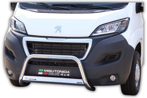 Frontbügel Edelstahl für Peugeot Boxer Maxi & Camper 2014 - 63mm Frontschutzbügel