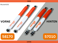 2 Stoßdämpfer Trailmaster für Iveco Massif 0-20mm Bj 07- Vorne Hinten VA HA