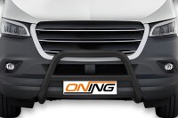 Frontbügel Querstreben für Mercedes Sprinter W907 W910 2018- SCHWARZ Ø70mm V2