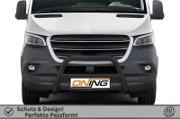 Frontbügel Querstreben für Mercedes Sprinter W907 W910 2018- SCHWARZ Ø70mm V2
