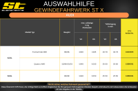 ST X Gewindefahrwerk für AUDI A3 8L Frontantrieb 2WD