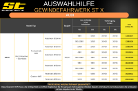 ST X Gewindefahrwerk für AUDI A3 8V inkl. Limousine + Sportback Ø55 VA -980 KG