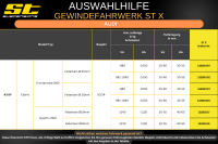 ST X Gewindefahrwerk für AUDI A3 8V Cabrio Quattro 4WD Ø55 VA -1140 KG
