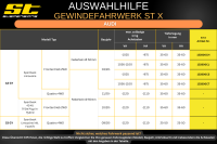 ST X Gewindefahrwerk für AUDI A3 GY Sportback Limousine Ø50 VA -1035 KG