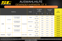 ST X Gewindefahrwerk für AUDI A4 B5 Limousine VA -1080 KG (Bj.-01/99)
