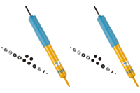 2 Stoßdämpfer B6 Offroad vorn für Nissan Patrol GR I Y60, GR