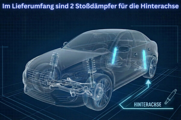 2 Stoßdämpfer B6 Sport hinten für Chevrolet Corvette 97 C5