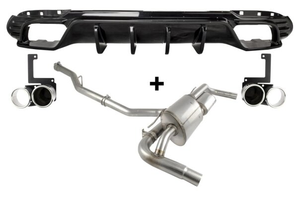 Ulter Sportauspuff Duplex für ALFA ROMEO Giulia 2.0T 147kW Ø80 Edelstahl