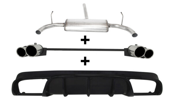 Ulter Sportauspuff Duplex für ALFA ROMEO Giulietta 1.4TB Ø100/90 Edelstahl