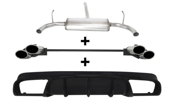 Ulter Sportauspuff Duplex für ALFA ROMEO Giulietta 1.4TB Oval - Edelstahl