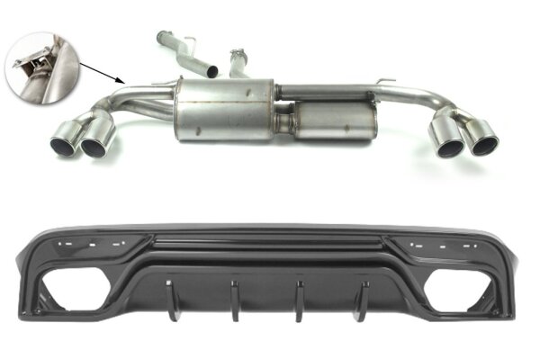 Ulter Sportauspuff Duplex für ALFA ROMEO Stelvio 2,0T 148/206kW Ø90 Edelstahl