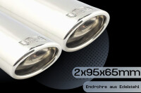 Ulter Sportauspuff für FIAT Grande Punto 199 1,2i 48kW (2005-2009) Oval 95x65