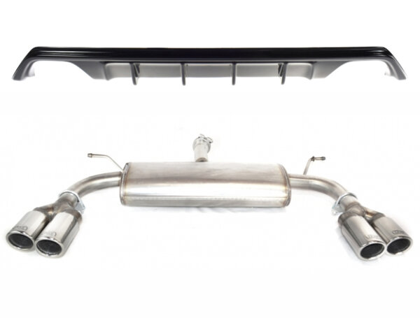 Ulter Sportauspuff Duplex für FORD Focus IV HN 1,5 EcoBoost 134kW Ø70 Edelstahl