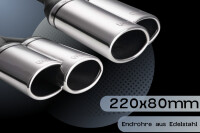 Ulter Sportauspuff Duplex für JEEP Wrangler JK 4x4 2,8D Oval 220x80 Edelstahl