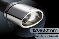 Ulter Sportauspuff für MERCEDES B-Klasse W245 B180 85kW (2005- ) Oval 120x80