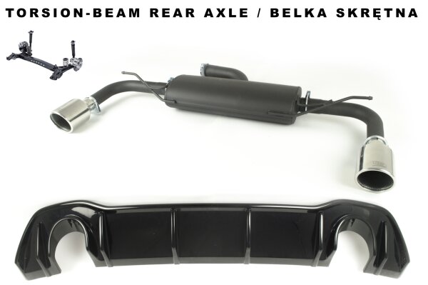 Ulter Sportauspuff Duplex für VW GOLF VIII 8 1,5 TSI 96kW (2019- ) Ø100