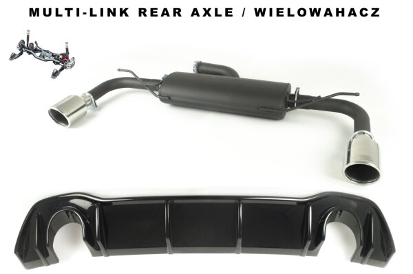 Ulter Sportauspuff Duplex für VW GOLF VIII 8 1.5 TSI 110kW (2019- ) Ø100