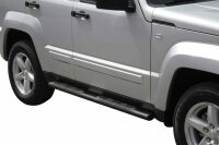 Schwellerrohre SCHWARZ oval mit Tritt für Jeep...