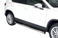 Schwellerrohre mit Tritt für SEAT Ateca ab Bj. 21- Edelstahl Ø76mm mit TÜV
