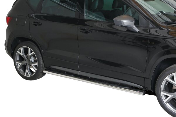 Schwellerrohre oval mit Tritt für SEAT Ateca ab Bj. 21- Edelstahl mit TÜV